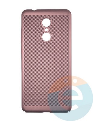 Накладка пластиковая перфорированная на Xiaomi Redmi 5 розовая - фото 16407