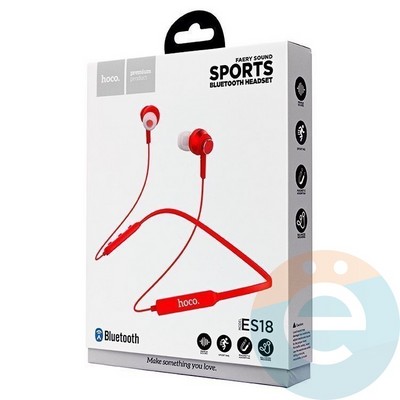 Беспроводные наушники HOCO ES18 красные - фото 19351