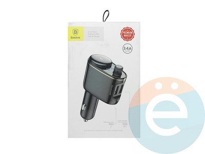 Автомобильное зарядное устройство Baseus CCALL-RH01 2USB 3.4A + 1АЗУ + FM модулятор черное - фото 19724