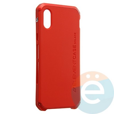 Накладка противоударная Element Case на Apple iPhone Xs красная - фото 23120