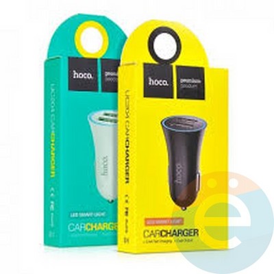 Автомобильное зарядное устройство HOCO UC204 2 USB 2.4A белое - фото 23266