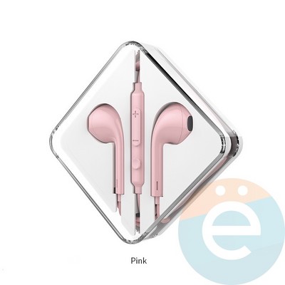 Наушники HOCO M55 с микрофоном розовые - фото 26001