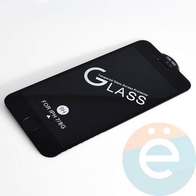 Защитное стекло 11D с полной проклейкой на Apple iPhone 7/8 черное - фото 30000