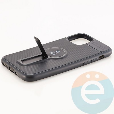 Накладка силиконовая iFace на Apple IPhone 11 Pro с металлической пластиной с подставкой - фото 30162