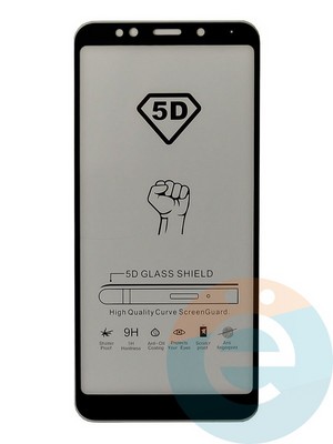 Защитное стекло 9D с полной проклейкой на Xiaomi Redmi 5 Plus черное - фото 35468