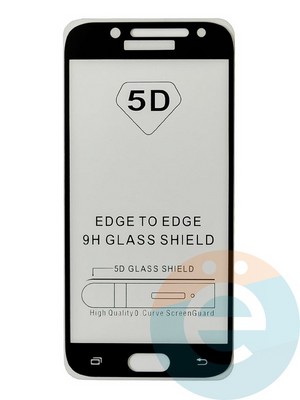 Защитное стекло 9D с полной проклейкой на Samsung Galaxy J5 2017 черное - фото 35478