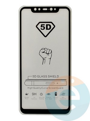 Защитное стекло 9D с полной проклейкой на Xiaomi Mi 8 черное - фото 35529