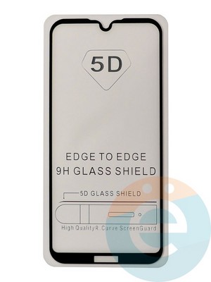 Защитное стекло 9D с полной проклейкой на Huawei Y5 2019/Honor 8S черное - фото 35549