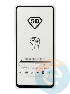 Защитное стекло 9D с полной проклейкой на Huawei Y9S черное - фото 35579