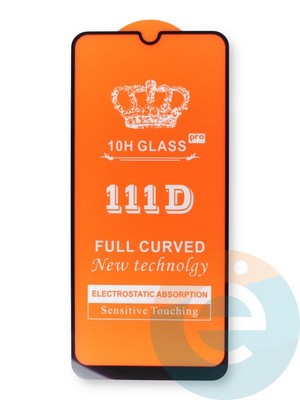 Защитное стекло 9D с полной проклейкой на Huawei Y6P черное - фото 38774