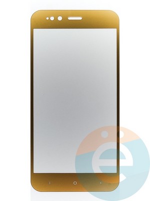 Защитное стекло 2D полноэкранное на Xiaomi Mi 5X/A1 золотистое - фото 44896