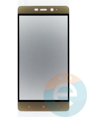 Защитное стекло 2D полноэкранное на Xiaomi Redmi 4 Pro золотистое - фото 44902