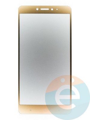Защитное стекло 2D полноэкранное на Xiaomi Mi Max 2 золотистое - фото 44998