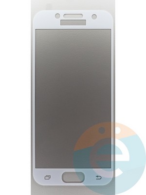 Защитное стекло 2D полноэкранное на Samsung Galaxy A3 (2017) SM-A320 белое - фото 45486