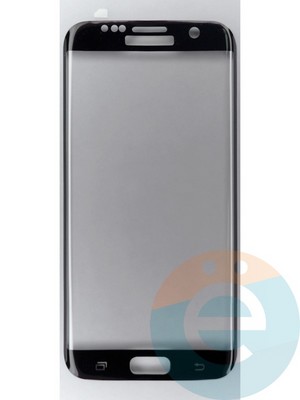 Защитное стекло 2D полноэкранное (с закруглёнными краями) на Samsung Galaxy S7 Edge черное - фото 45494