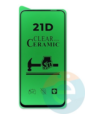 Защитное стекло Ceramics (без упаковки) для Huawei P 40 Lite E/Y7P черное - фото 45809