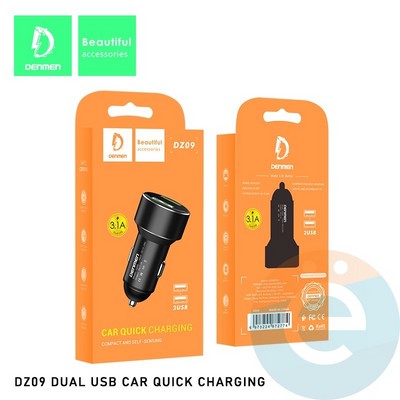 AЗУ Denmen DZ09 DUAL USB 2.4A серое - фото 45981