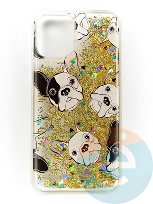 Накладка Переливашка на Apple iPhone 12 Mini бульдожек - фото 47274