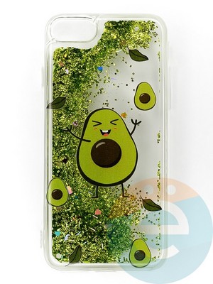 Накладка Переливашка на Apple iPhone 7/8/SE 2020 авокадо - фото 47306