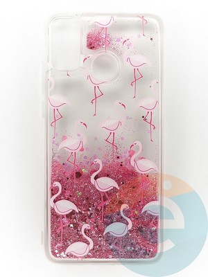 Накладка Переливашка на Huawei Honor 8X фламинго - фото 47320