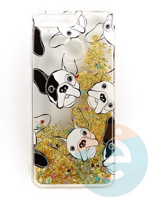 Накладка Переливашка на Huawei Y6 2018/Honor 7A Pro бульдожек - фото 47338