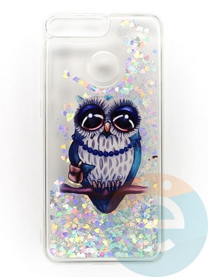 Накладка Переливашка на Huawei Y6 2018/Honor 7A Pro сова - фото 47339