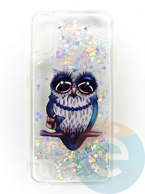 Накладка Переливашка на Samsung Galaxy A01 сова - фото 47374