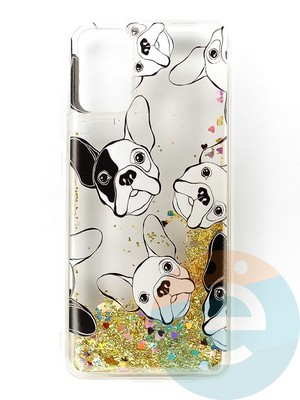 Накладка Переливашка на Samsung Galaxy A02S бульдожек - фото 47378