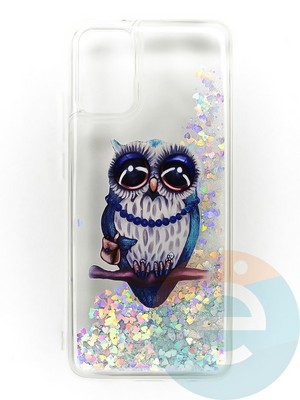 Накладка Переливашка на Samsung Galaxy A02S сова - фото 47379