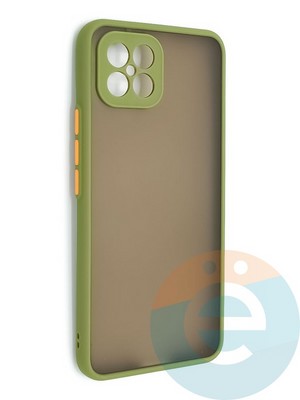 Накладка пластиковая с силиконовой окантовкой с защищенной камерой для Huawei Nova 8SE хаки - фото 48607