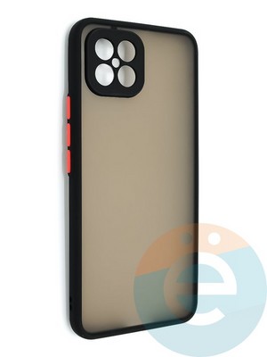 Накладка пластиковая с силиконовой окантовкой с защищенной камерой для Huawei Nova 8SE черная - фото 48608