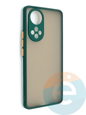 Накладка пластиковая с силиконовой окантовкой с защищенной камерой для Huawei Nova 9 зеленая - фото 48609