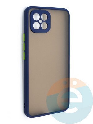 Накладка пластиковая с силиконовой окантовкой с защищенной камерой для Huawei Nova 8SE синяя - фото 47638