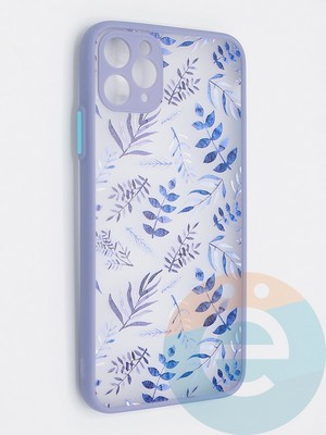 Накладка пластиковая с картинкой для Apple iPhone 11 Pro Max голубая - фото 47810