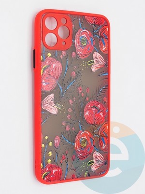 Накладка пластиковая с картинкой для Apple iPhone 11 Pro Max красная - фото 47812