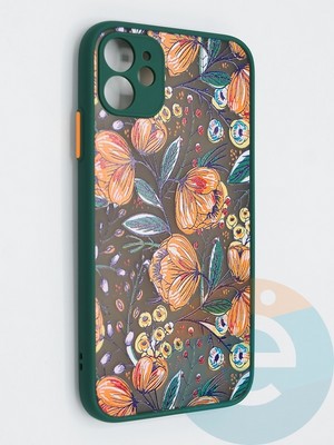 Накладка пластиковая с картинкой для Apple iPhone 11 зеленая - фото 47825