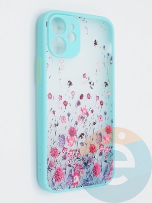 Накладка пластиковая с картинкой для Apple iPhone 12 Mini бирюзовая - фото 47831