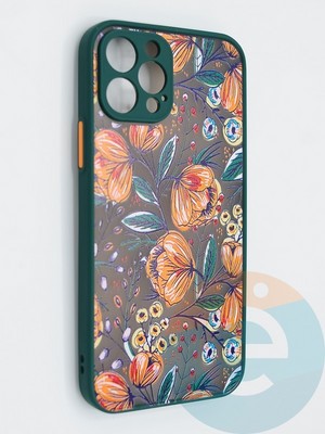 Накладка пластиковая с картинкой для Apple iPhone 12 Pro зеленая - фото 47847