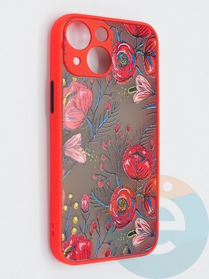 Накладка пластиковая с картинкой для Apple iPhone 13 Mini красная - фото 47862