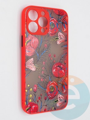 Накладка пластиковая с картинкой для Apple iPhone 13 Pro Max красная - фото 47869