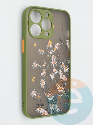 Накладка пластиковая с картинкой для Apple iPhone 13 Pro хаки - фото 47879