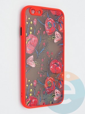 Накладка пластиковая с картинкой для Apple iPhone 6/6S красная - фото 47889