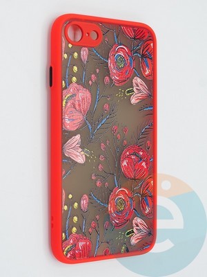 Накладка пластиковая с картинкой для Apple iPhone 7/8/SE 2020 красная - фото 48810