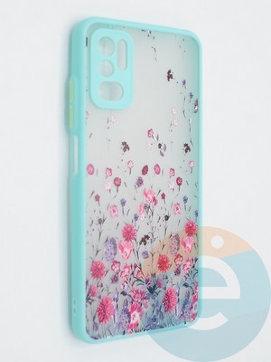 Накладка пластиковая с картинкой для Poco M3 Pro/Redmi Note 10 5G бирюзовая - фото 47911