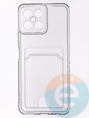 Накладка силиконовая с кардхолдером для Huawei Honor X8 2022 прозрачная - фото 53499