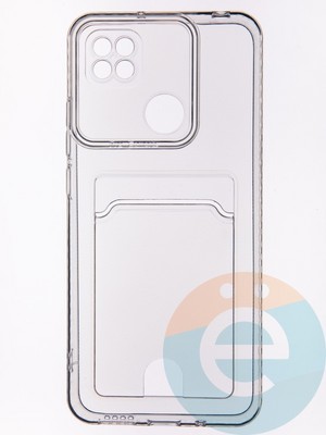 Накладка силиконовая с кардхолдером для Xiaomi Redmi 9C/10A прозрачная - фото 53612