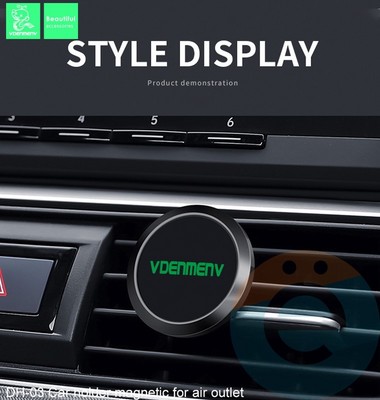 Держатель автомобильный Denmen DH03 в воздуховод черный - фото 54175