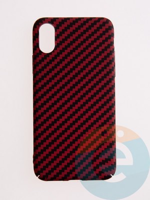 Накладка пластиковая Unique case (в коробке) для Apple iPhone X/XS красная - фото 54633