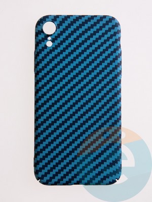 Накладка пластиковая Unique case (в коробке) для Apple iPhone XR голубая - фото 54642