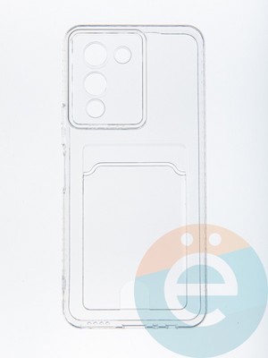 Накладка силиконовая с кардхолдером для Infinix Note 12 G96 прозрачная - фото 56738